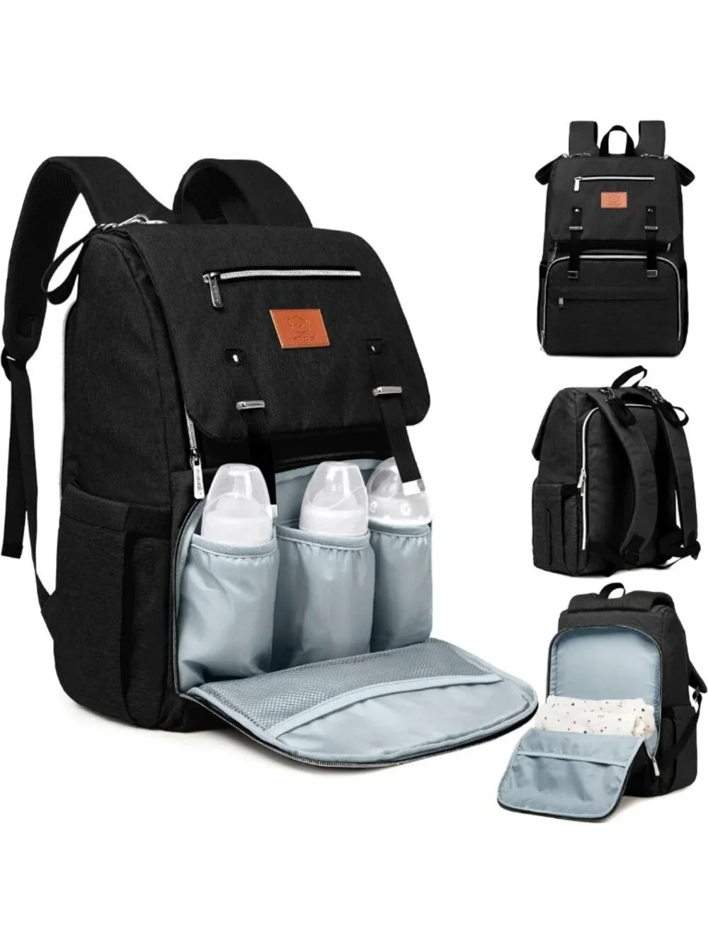 Stylish Waterproof Baby Diaper Bag Backpack with Changing Pad & Insulated